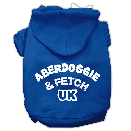 Aberdoggie UK Screenprint Pet Hoodies Blue Size XS